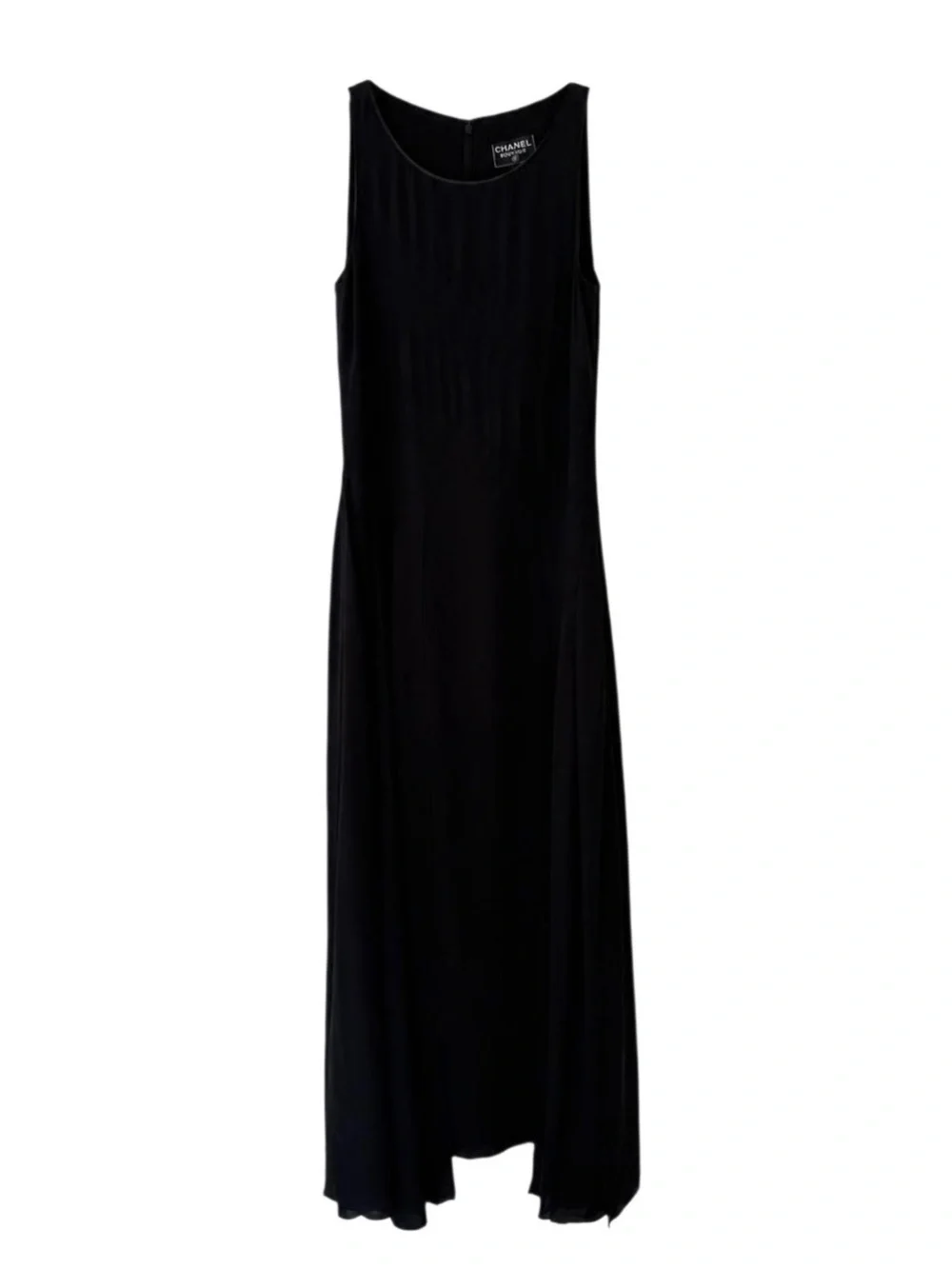 Archival Vintage Chanel 1994 Black Silk Evening Dress